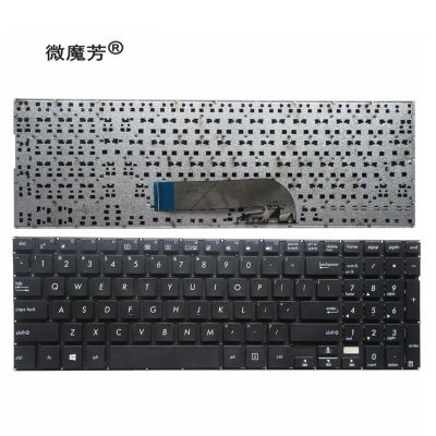 แป้นพิมพ์แล็ปท็อปสำหรับอังกฤษ ASUS TP500L TP500LA TP550L TP550LB TP550LU เค้าโครงสหรัฐอเมริกา X551ไม่มีกรอบสีดำ