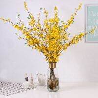 [VIVI decorations] ประดิษฐ์ผ้าไหมฤดูใบไม้ผลิดอกไม้ Forsythia พลาสติกหัตถกรรมดอกไม้พืชปลอมแต่งงานพรรคแรกตารางสำนักงานของขวัญตกแต่ง DIY