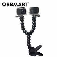 ORBMART คู่คอเมาปรับ F LEX หนีบคลิปแขนคอขาตั้งกล้องสำหรับ Gopro ฮีโร่6 5 4 SJCAM SJ4000 ยี่ Mijia กล้อง