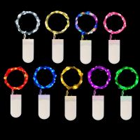 ₪☽ 10pcs 5pcs Copper Wire LED String Lights Holiday Lighting Fairy Garland for Christmas Tree Wedding Party Decoration Lamp CR2032