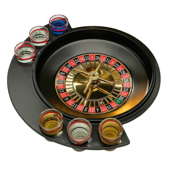 10 Inch Roulette Wheel Drinking Game - Compact Party Board Game For Bars, Home Gatherings & Game Nights