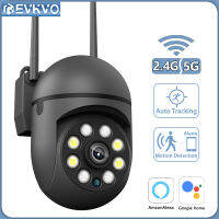 EVKVO พร้อม5MP 5G WiFi IP กล้อง5X กลางแจ้งกันน้ำไร้สายการเฝ้าระวังกล้องสี Night Vision Ai Human Detection กล้องวงจรปิดกล้องวงจรปิด