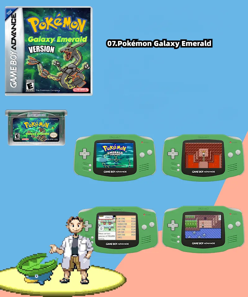 Pokémon Nostalgia GBA Game Cards, Eevee, Esmeralda, Pedra, Dragão, Duplas,  FireRed Legends, Sem Caixa, Versão Enlish, Presentes Brinquedos, Novo -  AliExpress