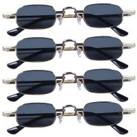 Retro Punk Glasses Clear Square Sunglasses Female Retro Sunglasses Men Metal Frame