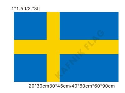 KAFNIK free shipping 20*30cm/30*45cm/40*60cm/60*90cm small flags Sweden Flag for Countries World Event Decorative Flags Electrical Connectors