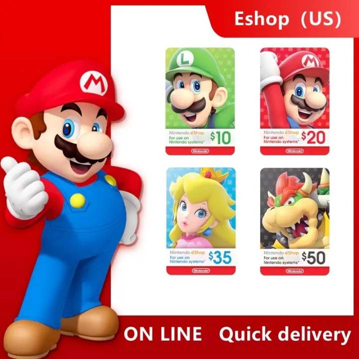 【Philippines available】 Nintendo Digital Card Codes (US) Quick delivery in chat Lazada PH