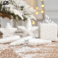 YGSDF ดาวดาวดาว จี้โฟมสีขาว ที่แขวนแขวน กล่องของขวัญของขวัญ จี้ต้นคริสต์มาส ตลกๆ ตกแต่งด้วยการตกแต่ง ของตกแต่งคริสต์มาส บ้านในบ้าน