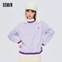 Semir ผู้หญิงเสื้อยืดประกบ Chenille 2022ฤดูหนาวรูปแบบใหม่อาทิตย์ผ้าไหมความร้อนหนา Hoodies ด้านบน