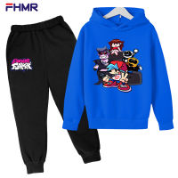 Childrens Sets Friday Night Funkin Kids Hoodies Sets Hoodie + Pants Two Piece Set Hooded Sweatshirts Suits Childrens Tracksuit