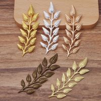 20pcs 19x64mm DIY Leaf Copper Charm Pendant Gold Color Accessories for Necklace Jewelry Making Components Handmade Craft DIY accessories and others