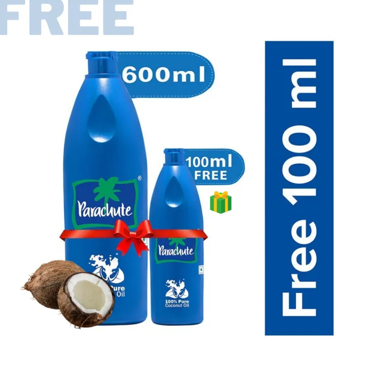 Parachute Coconut Hair Oil Jumbo Pack 600ML (Free 100ML Bottle) | Lazada  Singapore