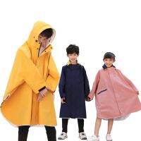 Childrens raincoat unisex with school bag elementary school cape long full body junior high school fattening and poncho hiking