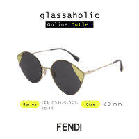 [ลดกระหน่ำ] แว่นกันแดด FENDI รุ่น FEN 0341-S ทรงCat Eye สีดำทอง เกร๋ๆ