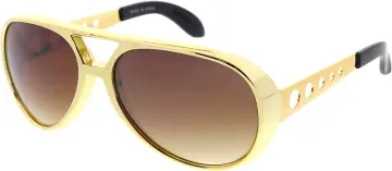 Jaguar Fashion Gold Plated Detail Small Square Sunglasses D216