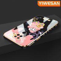 YIWESAN เคสสำหรับ Xiaomi MI Redmi Note 9 Note 4 Note 4X Note 5 Pro Note 6 Pro Redmi เคส10X การ์ตูนน่ารักแฟชั่นปลาดาวแพททริกเคสโทรศัพท์ชุบหรูหราดีไซน์ใหม่กันกระแทกที่สร้างสรรค์ซิลิโคนคลุมทั้งหมดป้องกันเลนส์กล้อง