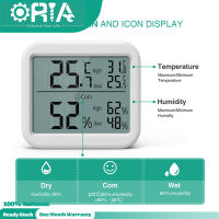 ORIA เครื่องวัดอุณหภูมิความชื้นดิจิตอล สำหรับห้องนอน สำนักงาน ห้องครัว ห้องนั่งเล่น