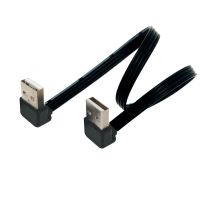 USB 2.0 Up Down Angle 90 Degree Male to Male Super flat flexible Extension Adapter USB2.0 Male to Male 90Degrees Cable 0.1-1m