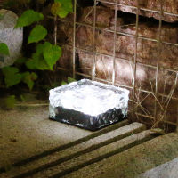 RXUNS Lawn Solar Garden Light LED Brick Ice Cube Solar Lights Outdoor Decoration Lamp for Stair Pathway Driveway Landscape Patio