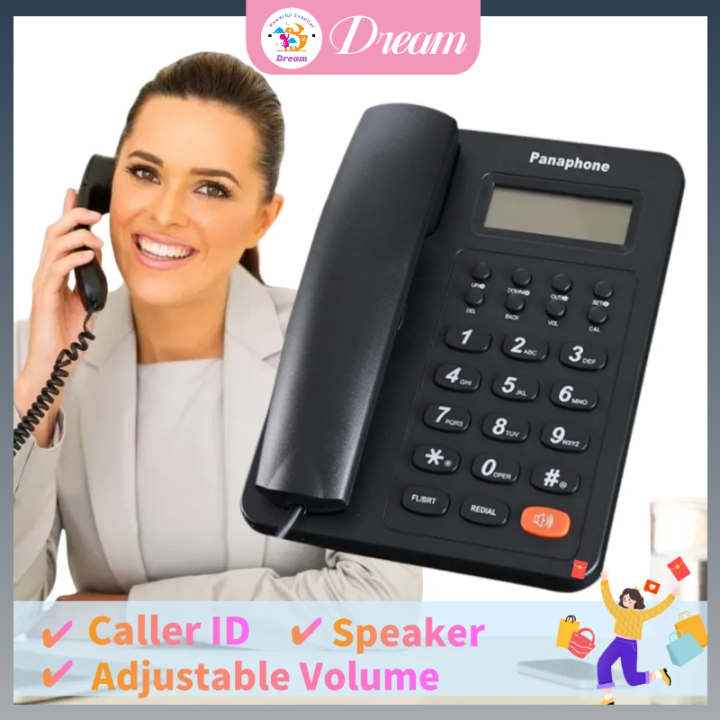 Caller ID Telephone Corded Hands Free Landline Phone Basic Hands Free ...