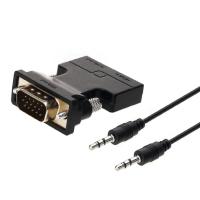 FCU HDMI TO VGA สายสัญญาณเสียงเสียงอะแดปเตอร์แปลง HDMI