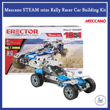 Erector By Meccano, 5 In 1 Roadster Pull Back Car Building Kit, For Ages 8  And Up, Stem Construction Education Toy