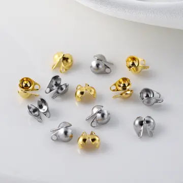 Cheap 50pcs/lot Stainless Steel Gold Plated Connector Clasp Crimp