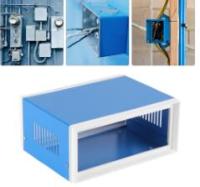 Blue Metal Enclosure Project Case DIY Junction Box anti-static insulation resistance Usage for electronic project