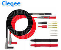 【❂Hot On Sale❂】 shao26925925885 Cleqee โพรบ P1300a สำหรับการทดสอบ Probe Multimeter ปิดทองแบบเปลี่ยนได้มัลติมิเตอร์ชุดตะกั่วชุดหัวทดสอบหมวกกันน็อคปลั๊กมม. กล้วย4ตัว