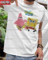 ?ส่งด่วน ฮิตมว๊าก?เสื้อยืด Unisex เสื้อคู่ Cotton TC รุ่น Angry SpongeBob SquarePants and Patrick Star T-Shirt แบรนด์ Khepri ผ้านุ่ม ไม่หด รีดทับลายได้