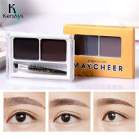 KeraSys ฝุ่นตลับเขียนคิ้ว ที่เขียนคิ้ว คิ้วฝุ่นตลับ 2 สี เฉดดิ้งไฮไลท์ Two-tone eyebrow powder เนื้อฝุ่น กันน้ำ พร้อมแปรงเขียนคิ้ว2สี คิ้วฝุ่น เขียนคิ้วตลับ