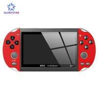 Glorystar X7 เกมคอนโซลแบบพกพามือถือ Gamepad 4.3 นิ้วหน้าจอ TFT 1800 มิลลิแอมป์ชั่วโมงแบบชาร์จจอยสติ๊กเล่นเกมสนับสนุนกล้องวิดีโอเพลง TV Out การ์ดหน่วยความจำ