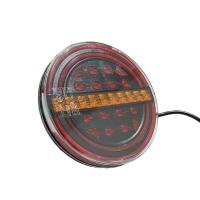 DC1224V LED Truck Trailer Tail Signal Light Waterproof Round Red Tail Strobe ke Turn Lamp For Car Boat Bus Van Caravan