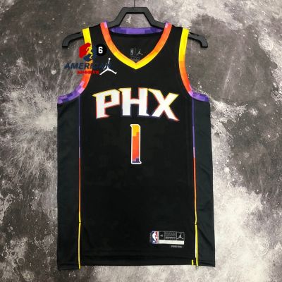 เสื้อกีฬาบาสเก็ตบอล ลายทีม NBA Phoenix Suns Devin Booker สําหรับผู้ชาย 2023