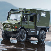 1:28 Unimog U5000 RV ORV Off-Road รถ Motorhom รถรุ่น Diecasts &amp; ของเล่นยานพาหนะรถของเล่นเด็กของเล่นสำหรับของขวัญเด็ก