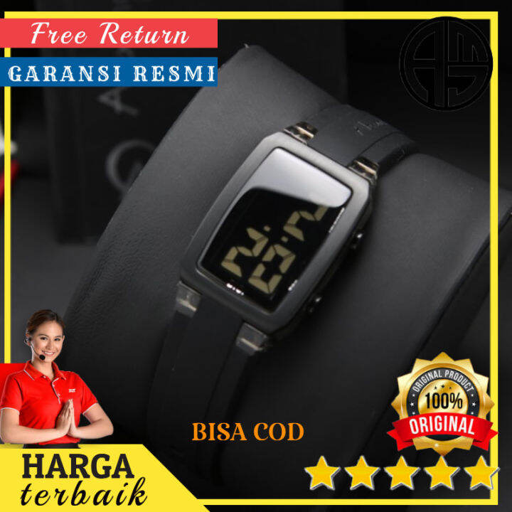 JAM TANGAN ALEXANDRE CHRISTIE AC 9346 FULL BLACK DIGITAL WANITA CEWEK