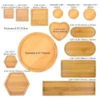 【hot】◐  14 Round Pots Tray Wood Holder Gardening Supply Anti-Fade Design