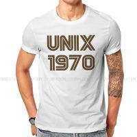 เสื้อยืด Unix 1970สำหรับผู้ชายเสื้อยืดสุดฮาผ้าคอตตอน100% พิมพ์ลายทักซิโด้ระบบปฏิบัติการ Linux