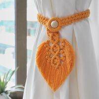 PDD Macrame ที่ผูกผ้าม่านแต่งลายสามารถปรับได้สายรัดผ้าม่านสำหรับผ้าม่านแบบบางหรือแบบบางเล็ก