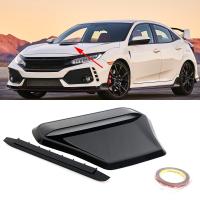 ♘ﺴ◊ Car Universal Front Hood Vent Air Outlet Cover Trim For Honda Civic Type-R 2016 2017 2018 2019 2020 Glossy Black