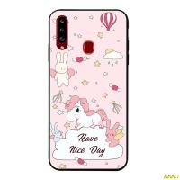 เคส AAC น่ารักสำหรับ Samsung Galaxy A20S HMHD ซิลิคอนนุ่มรูปแบบเคสโทรศัพท์เคส TPU