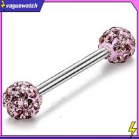 VWG14Pcs Rhinestone Round Ball Tongue Nose Stud Lip Piercing Women Jewelry