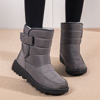 Womens Winter Boots Warm Short Plush Woman Boots Mid-calf Waterproof Women Winter Shoes Slip On Female Boot For Win