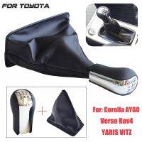 Black PU Leather Car 5/6 Speed Gear Shift Shifter Knob Lever Gaiter Boot Cover Fit For Toyota Corolla AYGO Verso RAV4 YARIS VITZ