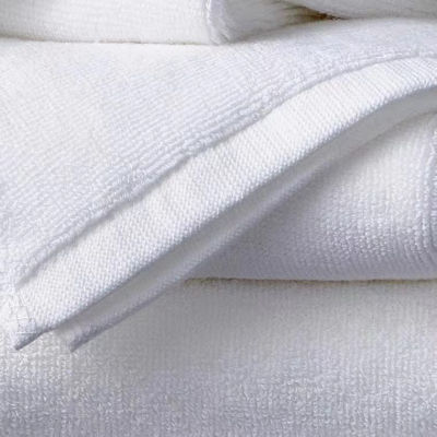 （HOT) ขายส่งผ้าขนหนูโรงแรมชุดสามชิ้นผ้าฝ้ายหนาดูดซับน้ำไม่ร่วงผ้าฝ้ายแท้โรงแรมพิเศษสีขาว
