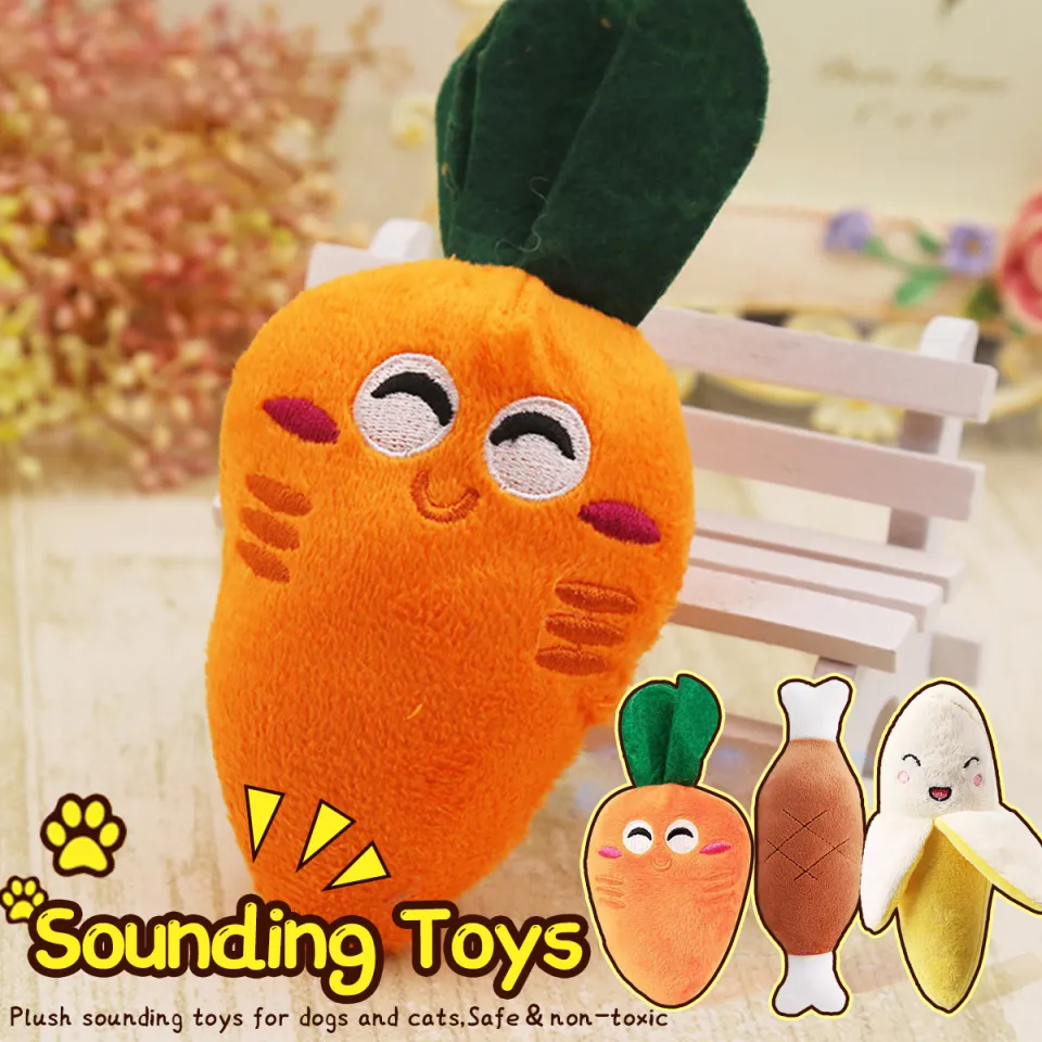 1pc Cute Orange Carrot Shaped Pet Plush Toy, Soft Soundable Durable Pet  Plush Toy For Cat, Dog For Playing