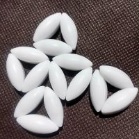 A8x20mm Olive Shape PTFE Magnetic Stirrer Mixer Stir Bars White Color Stirring Rod   10pcs Cables