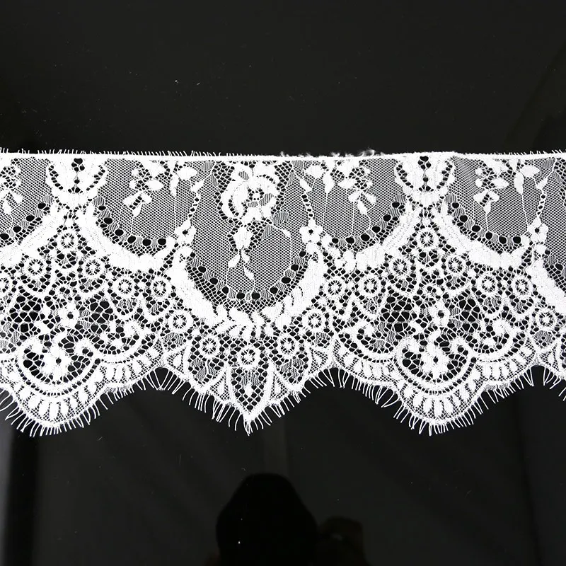 3 meters/lot) 22cm White eyelash lace fabric Decoration Love