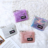 Pvc Clear Jelly Bag Mini ID Card Holder Money Wallet Transparent Women Coin Purse Fashion Simple Ladies Travel Storage Bag