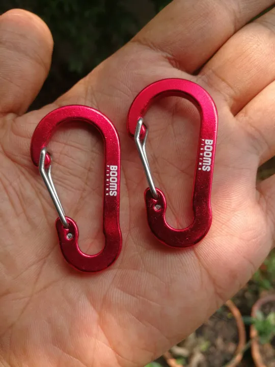 คาราไบเนอร์ Booms Fishing carabiner แพ็คคู่ (2ชิ้น) วัสดุ Aluminum คลิป ...