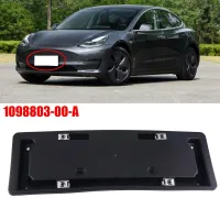 1 Piece License Plate Bumper Mounting Holder Bracket 1098803-00-A Front ABS Replacement for 2017-2021 Tesla Model 3